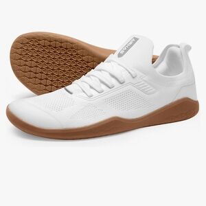 NIB Airhas Men's Barefoot Shoes Zero Drop Wide Toe US 9.5 Wide White/Gum